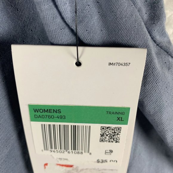 Nike Twist Tank Top Women's XL Blue Gray Yoga Racerback Pullover 7388 - Picture 4 of 9